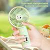 Tragbarer Handventilator USB-wiederaufladbar 3 Geschwindigkeiten Niedlicher Persönlicher Mini-Ventilator mit LED-Licht Leichter Leiser Kühlventilator mit Handyhalter für Reisen Büro