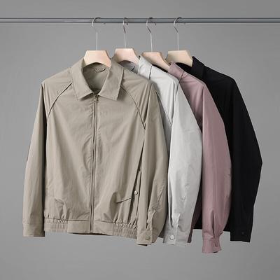 Spring New Old Money Style Solid Color Line Deconstruction Splicing Lapel Casual Double Zipper Executive Jacket Top