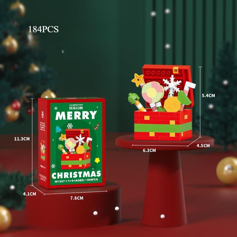 Christmas Building Block Set with Santa Claus, Snowman, and Elk - Perfect for Kids and Home Decoration