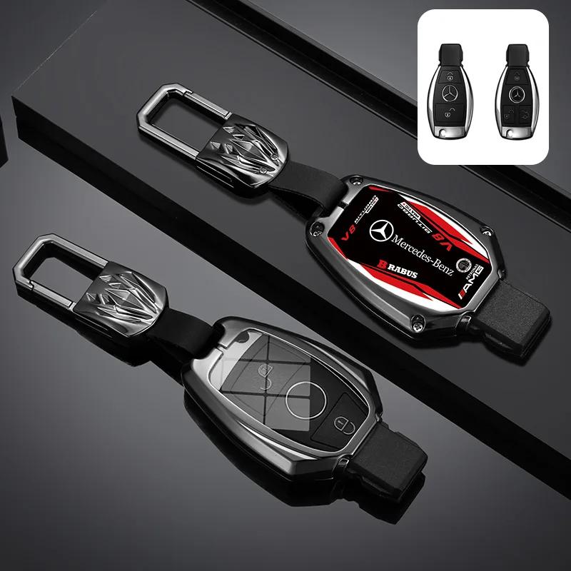 Car Racing Style Design Key Case Cover Shell Auto Accessory For Mercedes Benz A B C S Class AMG GLA CLA GLC W176 W221 W204 W205