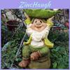 Charming Outdoor Gnome Bird Feeder Unique Garden Decor Resin Craft For Yard