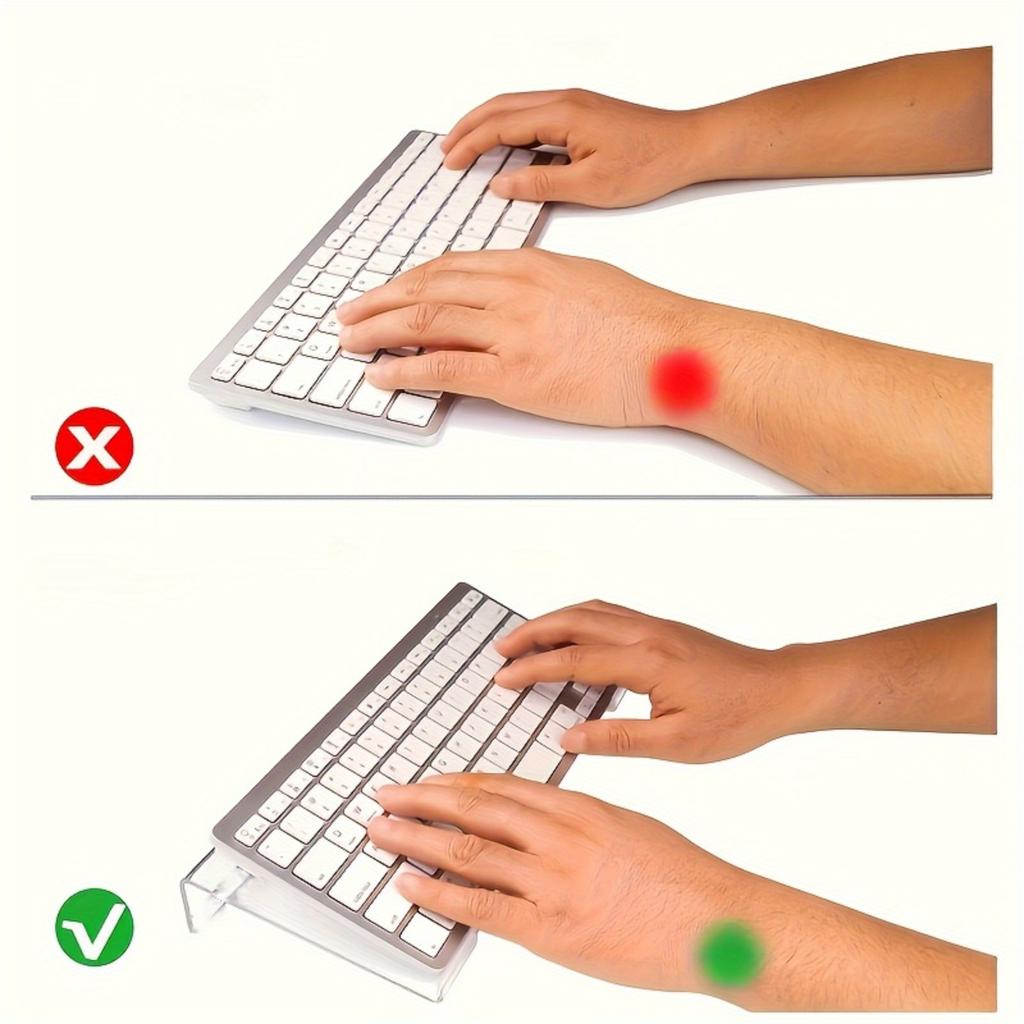 1ks Akrylový Průhledný Stojan na Klávesnici a Zvýšení Stolu - Ergonomická Protiskluzová Základna, Přenosný Podnos na Laptop, Stabilní Držák pro Notebook