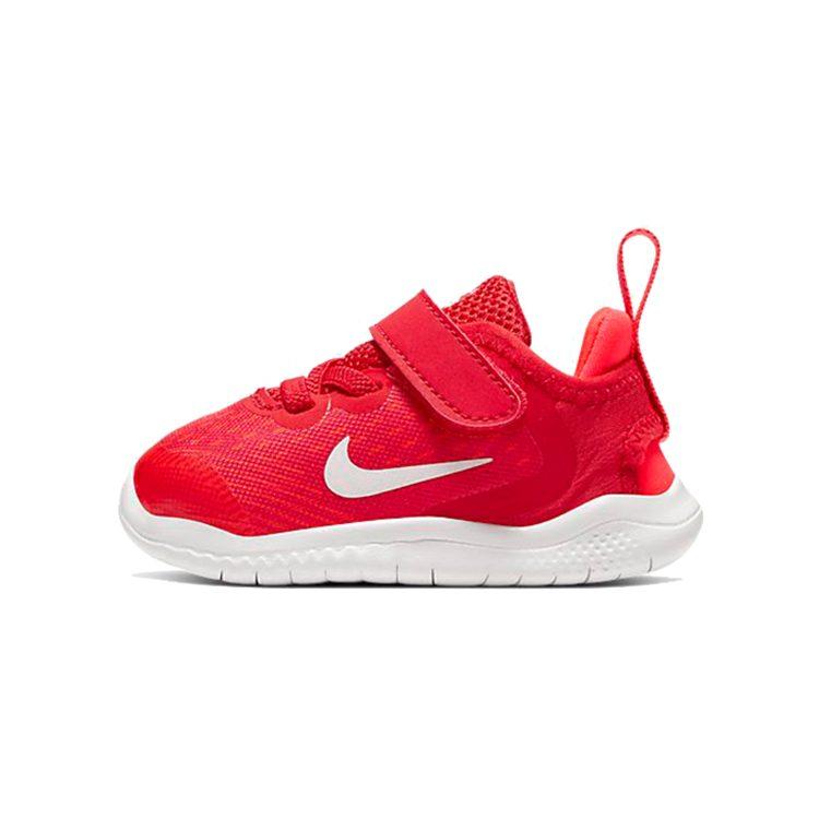 Nike Free RN Hook and Loop Low Top Running Shoes Red 2018 Edition Infant And Toddler AH3453-600