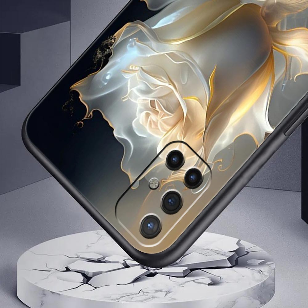 Phone Case For Oneplus 13R 12R 10R 13 12 11 10T Nord N100 N10 Z N30 CE 3 2 2T Pro Lite 5G Soft TPU Cover Gold Rose Love Heart