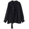 Spring Dark Style Niche Design: Loose Lapel Sashes Shirt & Wide Leg Pants Set