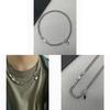 Mens Minimalist Titanium Steel Necklace With Geometric Design For Street Style Men Women