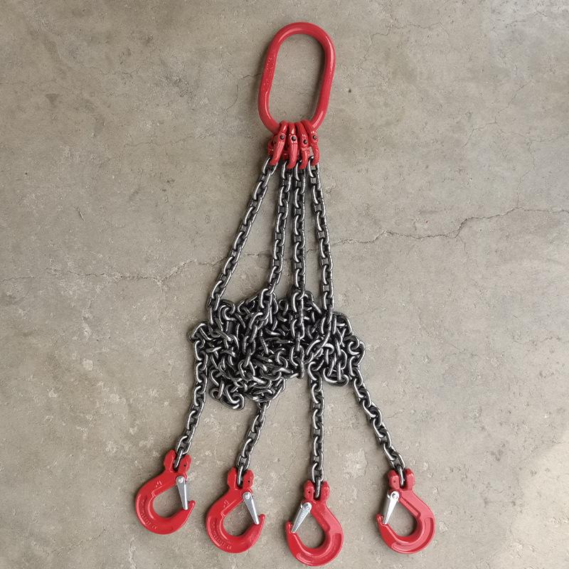 Complete Lifting Chain Sling with Hooks for Mining and Rigging