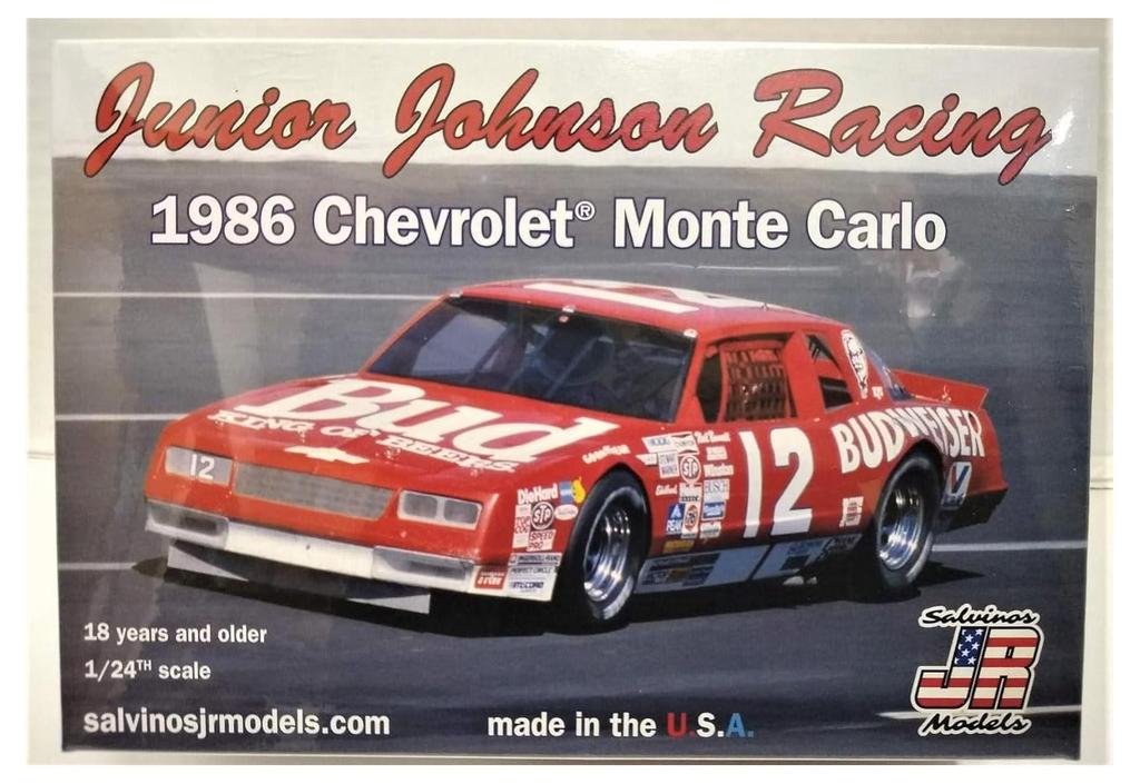 Salvinos Models NASCAR 1986 Chevrolet Monte Carlo Neil Bonnet Junior Johnson Racing Plastic Model Kit SJMJJMC1986NB J.R. 1/24