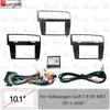 Car Radio Fascias Frame For Volkswagen VW Golf 7 MK7 2013- 10 Inch Stereo Panel Wiring Harness Power Cable Canbus Decoder
