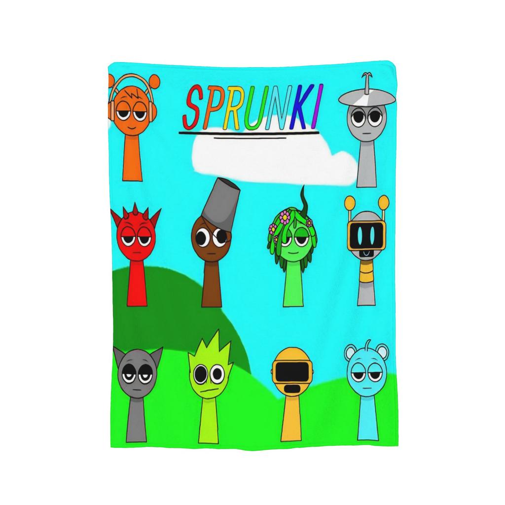 Sprunki Game Flannel Blanket Pinki Raddy Simon Funny Throw Blankets for Home 200x150cm Bedspread,