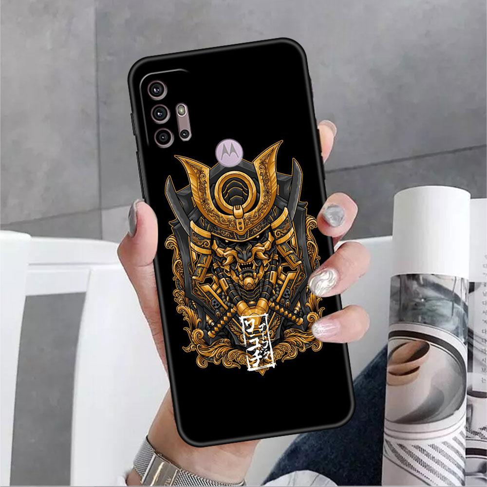 

Чехол для Motorola G30 G60 G22 G9 Play G82 G52 G8 G9 G50 One Fusion Edge 20 Черный Мягкий Чехол для Телефона Capas Маска Самурая Они One Fusion Plus
