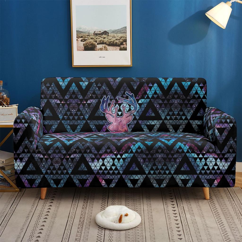 Geometric Shape Sofa Cover Elastic All-Inclusive Sofa Cover Multi-Person Combination Sofa Cover