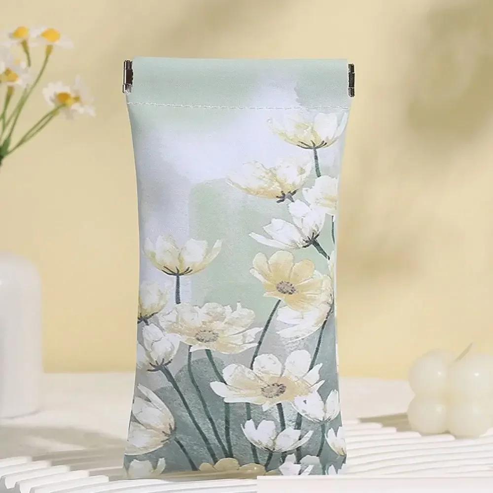 Creative Automatic Closing Sun Glasses Case Oil Painting Artistic Eyewear Storage Bag Waterproof Soft Shell Glasses Box Feamle