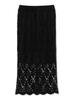 B:MING LIFE STORE by BEAMS Crochet-Style Lace Skirt (S-M) Women's Black M