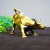 Legierte Wall Street Bull Skulptur Bürointerieur Desktop Feng Shui Glücksornamente Nordische Heimdekoration Tierfigur