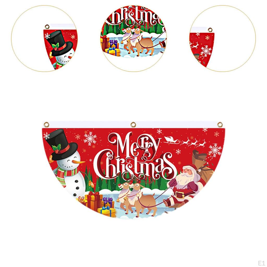 Christmas Banner Hanging Bunting for Patio Porch Outdoor Party