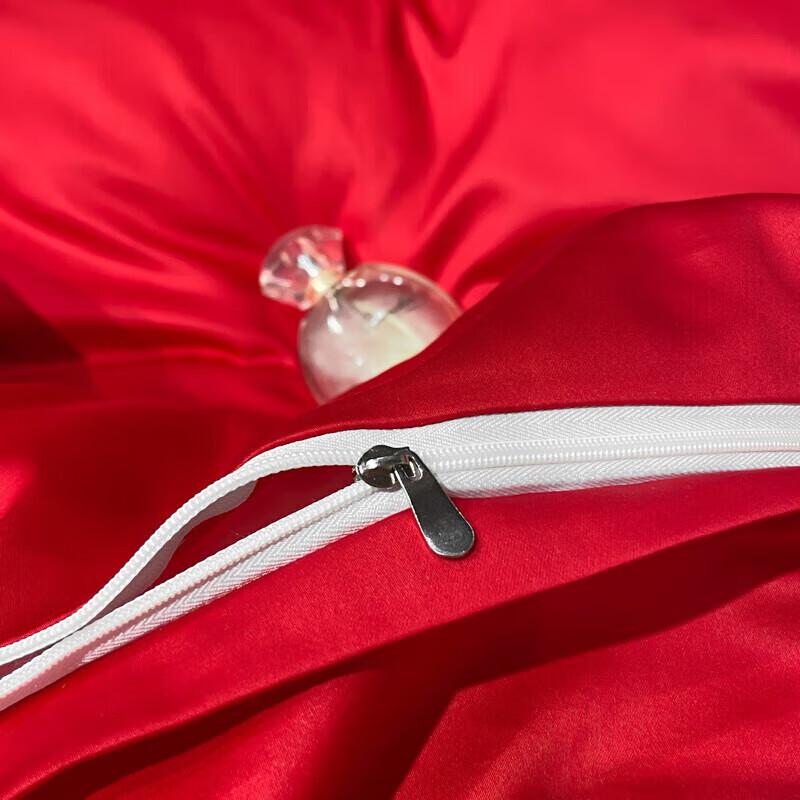 Nanjiren Wedding Dragon Phoenix Embroidered 4-Piece Bedding Set