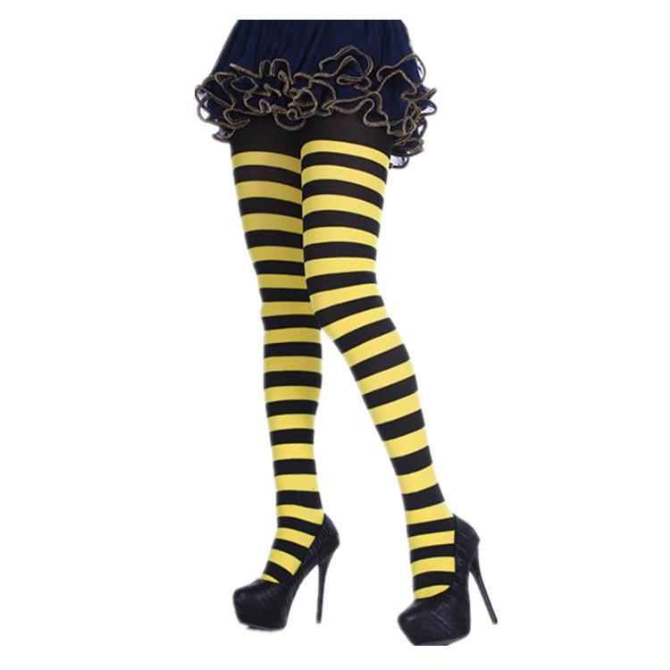 Rainbow Striped Party Tights and Christmas Socks for Costume or Performance