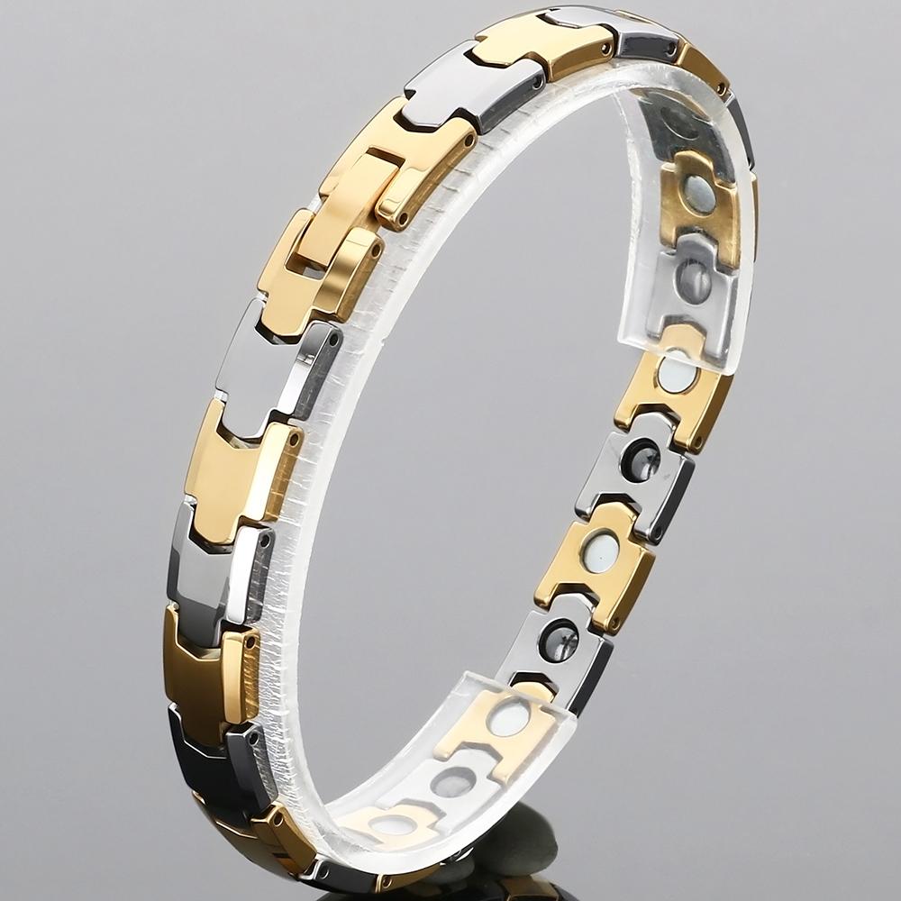 Men's Solid Tungsten Steel Bracelet for Man Woman 18/19/20CM Length 9MM Width Therapeutic Magnetic Bracelet Waterproof Polished