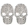 2Pcs Alloy Brooch Vintage Fashion Skull Heads Shape Suit Dress Pin Decor Accessory