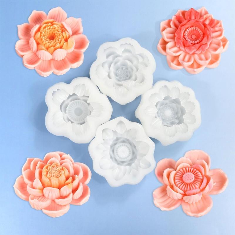 Delicate Kitchen Silicone Baking Molds Heatproof Silicone Flower Cake Crafting Moulds for Birthday and Festival Treats