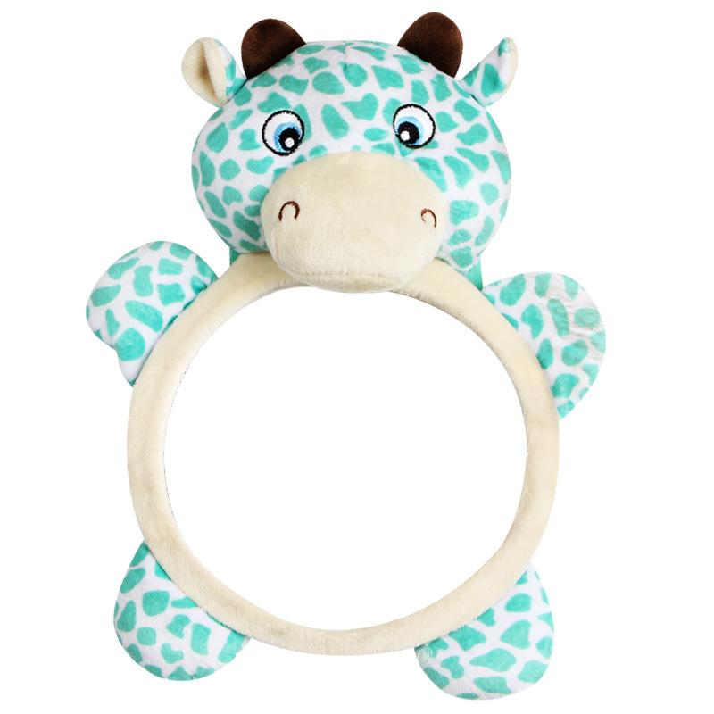 Car Baby Mirror Interior Rearview Kids Monitor Mirrors For Safety Rear Seat Headrest Baby Mirrors Cute Cartoon Animal Mirror