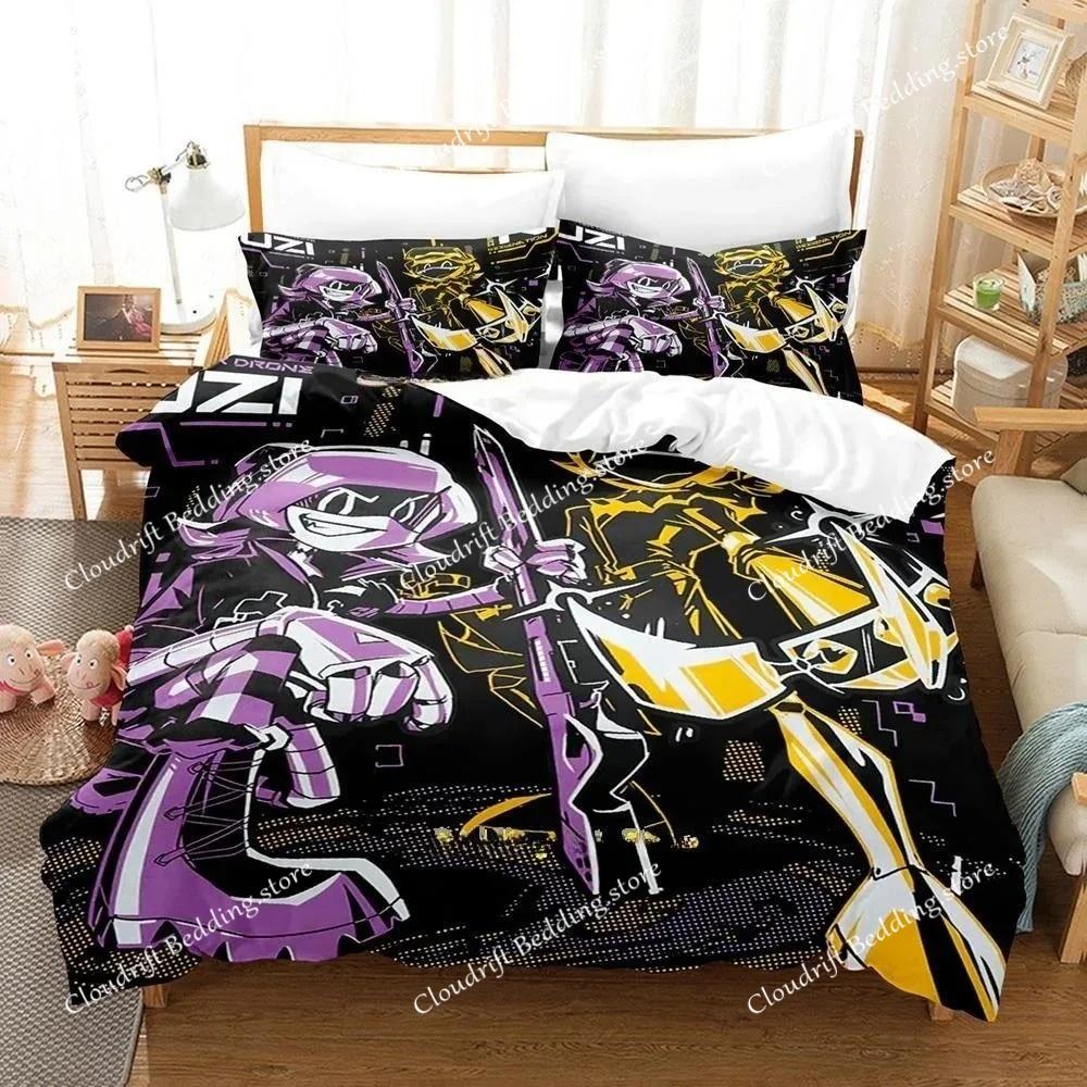 Cartoon Duvet Cover Pillowcase Murder Drones Bedding Set Adult Boys Girls Bedroom Decoration Gift Single Double King Size