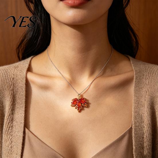 Autumn Leaf Pendant 2/4/5/10Pcs Rhinestone Maple Charm, Golden Plated Pendant, Fall Jewelry Making Supplies Decor for DIY Earrings Necklace