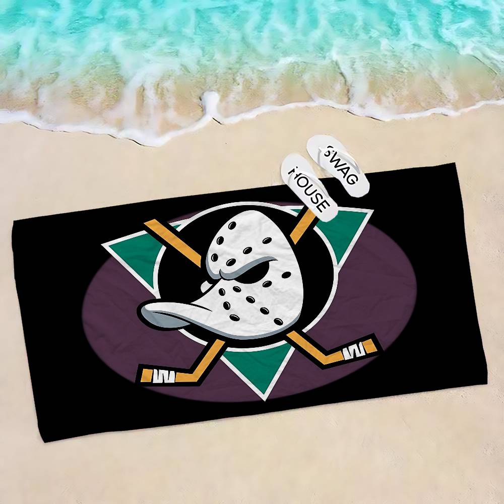 A-Anaheim D-Ducks Mikrofaser Strandtuch Saugfähig Schnelltrocknend Weich Yoga Schwimmen Resort Bergsteigen Handtuch