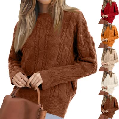 Damen Lässiger Locker Gestrickter Pullover