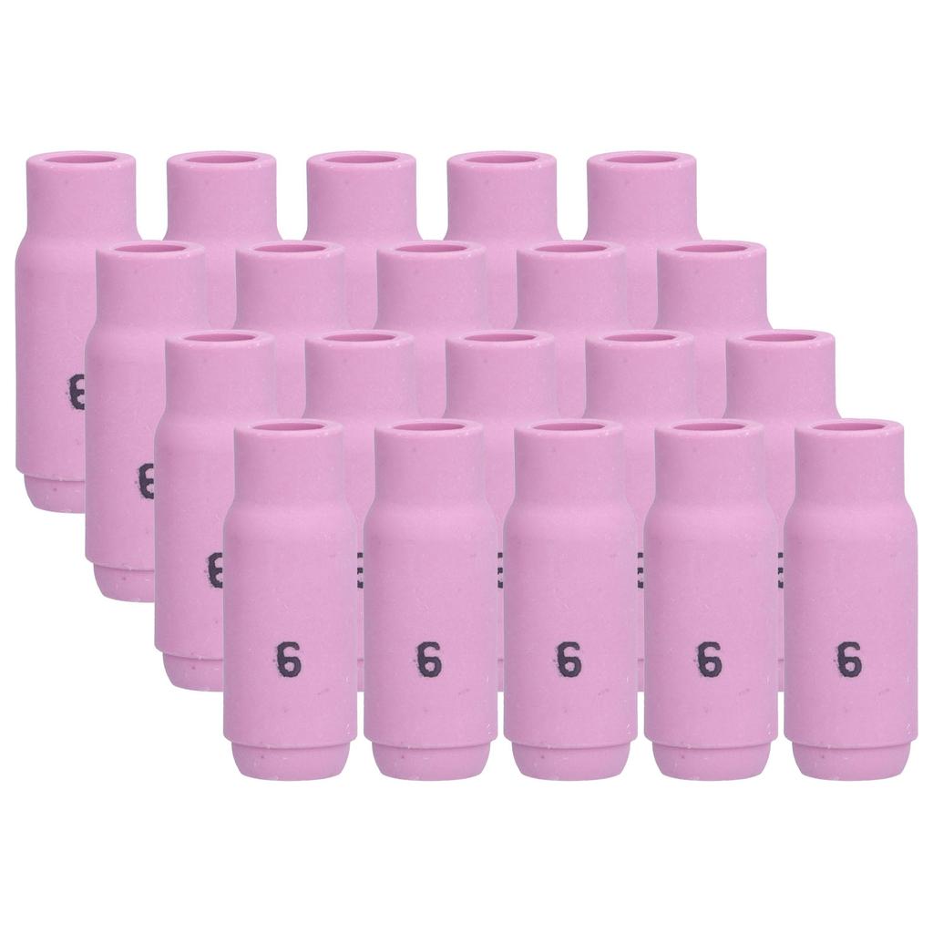 20pcs 10N48 6# TIG Gas Lens Alumina Tig Alumina Nozzle Ceramic Cup Fit for GTAW Welder Accessories