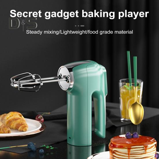 Cordless Electric Whisk 3 Speeds USB Rechargeable Stainless Steel Egg Beater Handheld Mixer Blender Milk Frother Kitchen Baking Supplies