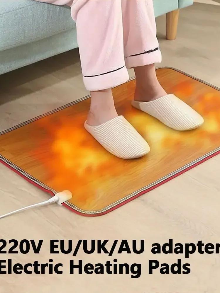 220 В, зимний нагревательный коврик для ног, офисный дом, электрическая грелка, теплый обогреватель для ног, кожаный домашний напольный электрический обогреватель Thermarpet 30x50CM