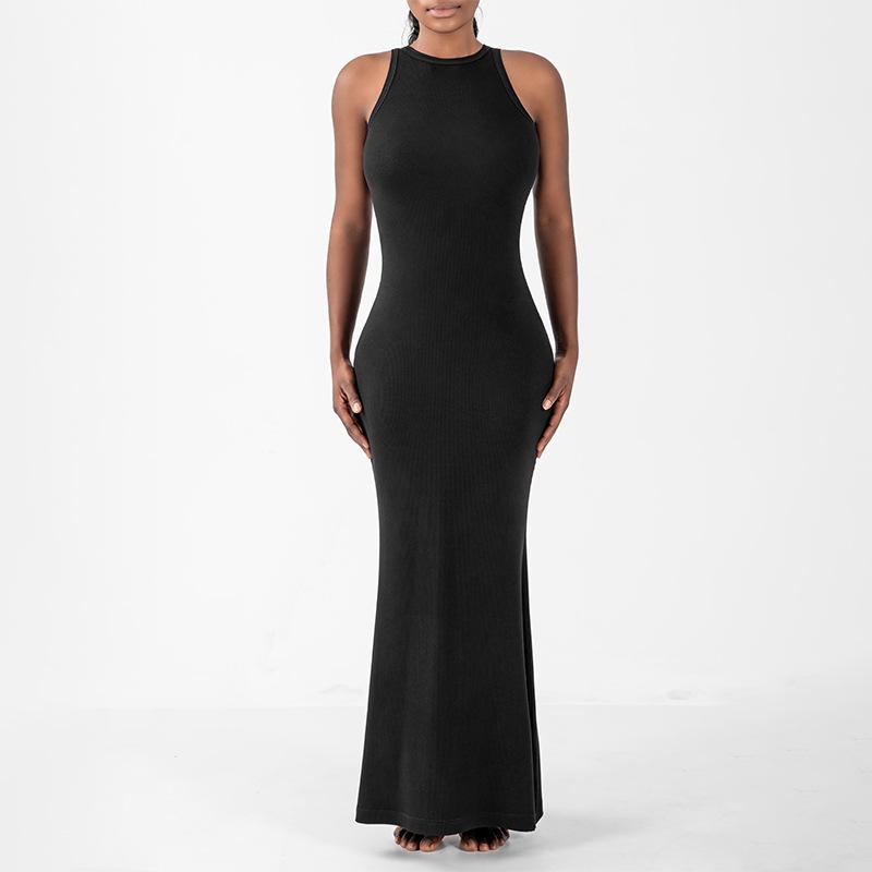 European & American Sleeveless Sexy Slim-Fit Bodycon Maxi Dress