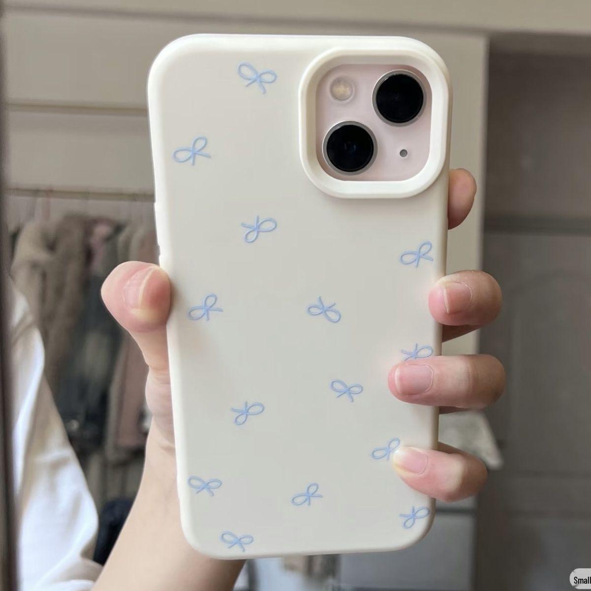 

Fresh Blue Valley Butterfly Case for iPhone 17 Pro Max, 16, 15 Pro, 14 Plus - Mochi Shell Cartoon Style 17 Pro