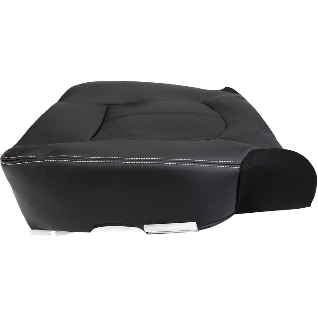 GXARTS Driver Side Bottom Replacement Leather Seat Cover Black #5B or 6B Compatible with Ford F250 F350 F450 F550 2011 2012 2013 2014 2015 2016