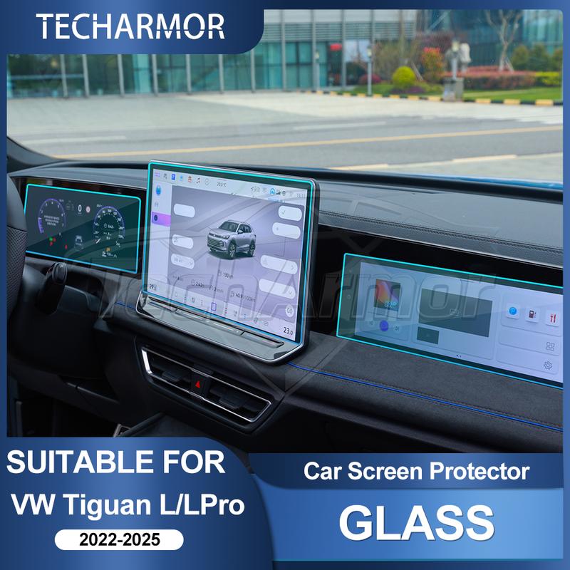 Car Tempered Glass Protective Film For VW Tiguan L L Pro 22-25 Central Console GPS Navigation Dashboard Display Screen Protector