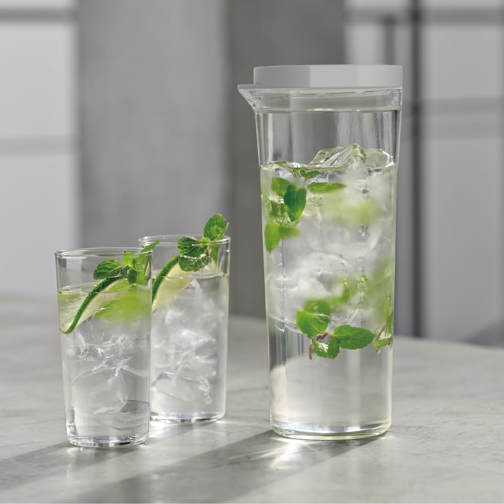 Hario Freezer Pot JUSIO Practical Capacity 1100ml White Tritan Break Resistant Hot WaterDishwasher Safe Cold Water Bottle Made In Japan FPJ-11-W