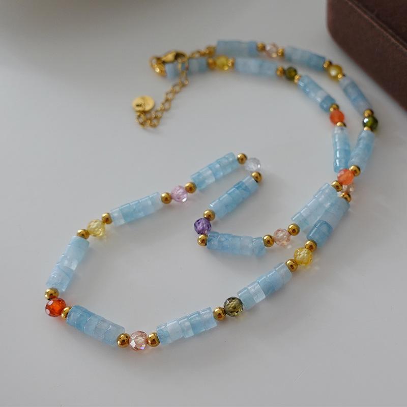 Natural Freshwater Pearl & Tiger Eye Bohemian Necklace - Autumn/Winter French Retro Clavicle Chain for Women