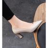 Retro burgundy high heels autumn new pointed commuting light mouth stiletto temperament professional single shoes
