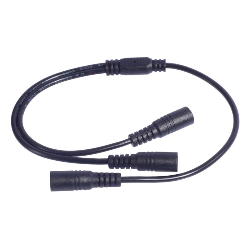 Double Female DC5.5x2.1mm DC5521 Power Splitter Cable For LED Lights And Security Cameras, 20AWG 40cm Length