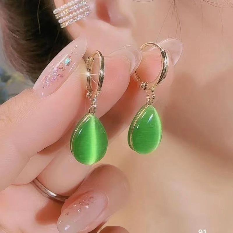 1 Par Pendientes Colgantes Minimalistas Elegantes con Forma de Gota, Versátiles para Uso Diario y para Fiesta