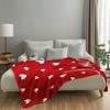 1pc Sweet Heart Pattern Love Blanket, Warm Plush Blanket with Valentine's Day Vibe, Ideal for Valentine's Day, Christmas