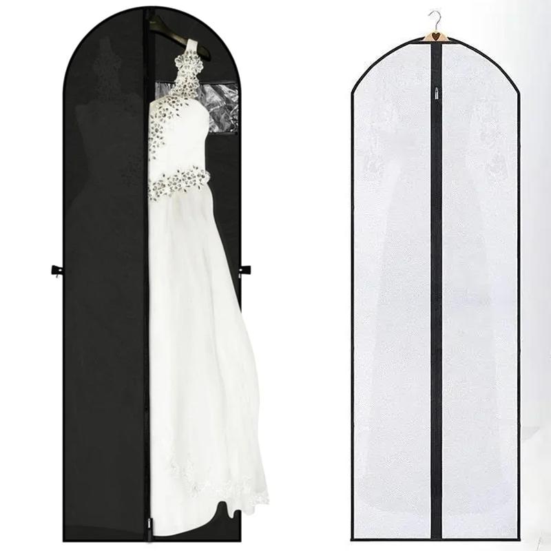 60x180cm Large Clothes Dust Cover for Suit Dress Jacket Coat Dustproof Protector with Travel Bag Design Wedding Dress Storage