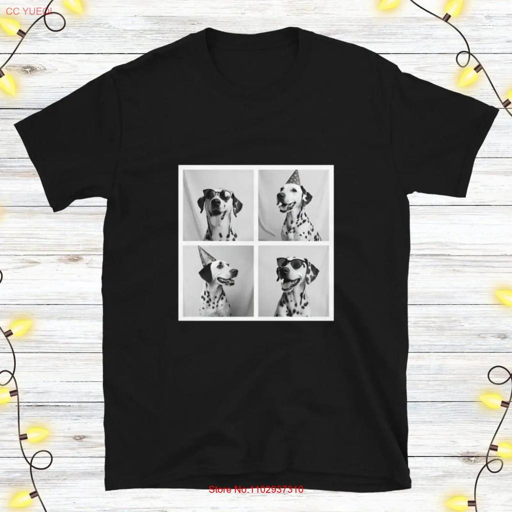 Funny Dalmatian T Shirt Photo Booth Animal Selfie Pictures Quirky Retro Ideas For Dog Lovers Vintage Soft Fashion Unisex