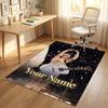 Personalized Crystal Velvet Carpet,Taylor Swift Custom Printed Name, Plush Area Rug For Home Indoor Decor