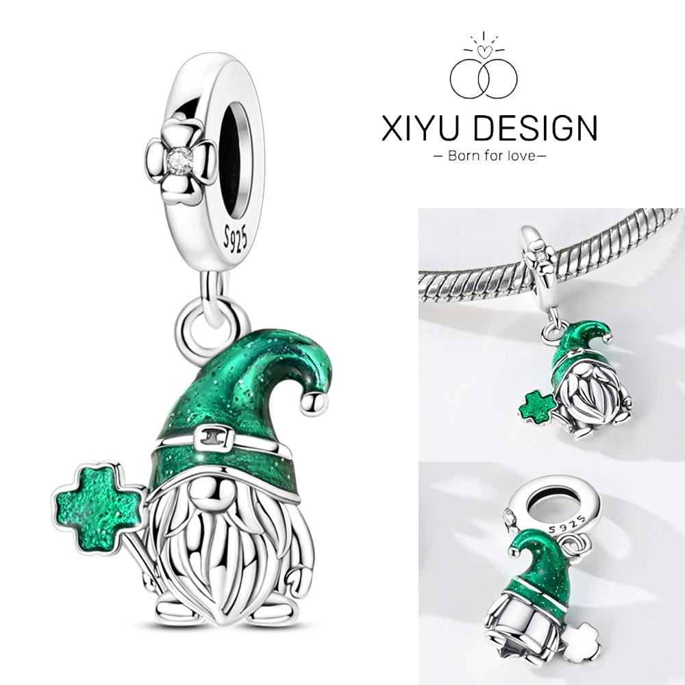 

St. Patrick s Day Series Copper Metal Cute Leprechauns Bead Component Lucky Jewellery Designed For Do It Yourself Authentic Original Charm Bead