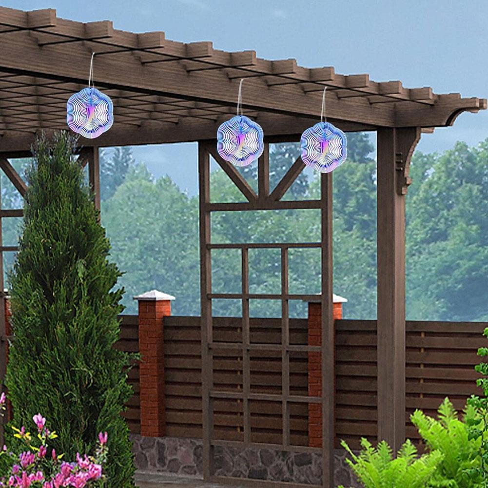 3D Wind Chime Colorful Decoration For Garden Hanging Pendant