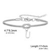 Stainless Steel 26-Letter Bracelet & Anklet with Double-Layer Knotted Snake Bone Chain