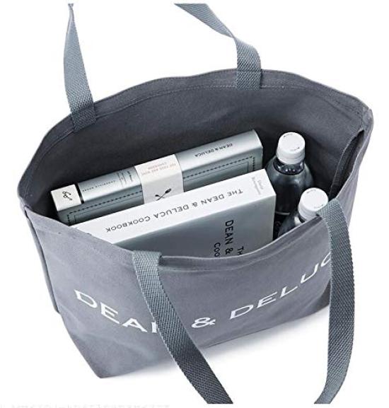 DEAN DELUCA Tote Charcoal Large & Bag, Gray,